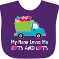 thumbnail image 3 of Inktastic Nana Loves Me Grandson Boys Boys Baby Bib, 3 of 4