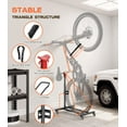 thumbnail image 5 of Vertical Bike Stand with Wheels, Freestanding Bicycle Rack for Wheels up to 29", Adjustable Height with No Drilling for Garage, Up To 80 lbs, 5 of 8