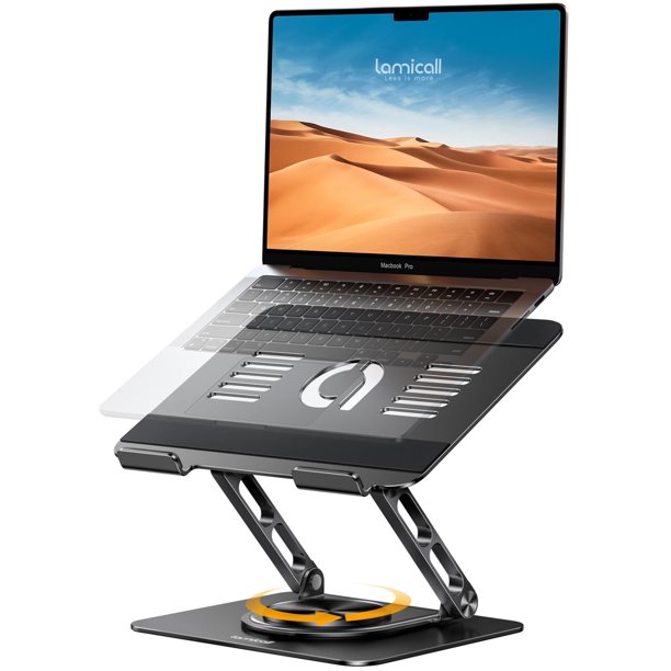 Soporte para laptop Lamicall ajustable, giratorio 360°, de aluminio, 10-17.3"