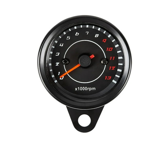 12V Universal Motorcycle LED Backlight Tachometer Tach Meter Gauge Cafe Racer Old School Bobber Touring
