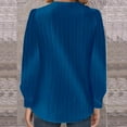 thumbnail image 3 of GigrtiJin Womens Fall Shirt Long Sleeves Solid Color V-Neck Button Pullover Tops Fashion Casual Loose Comfy Blouse, 3 of 3