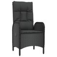 thumbnail image 5 of vidaXL 5 Piece Garden Dining Set with Cushions Black Poly Rattan, 5 of 5