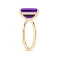 thumbnail image 3 of ANGARA Natural 5.3 ct Amethyst Criss-Cross Split Shank Cocktail Ring in 14K Yellow Gold for Women (Size-12x10mm) | February Birthstone, Anniversary, Jewelry Gift for Women | Natural Amethyst Ring, 3 of 9