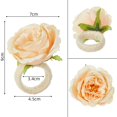 thumbnail image 2 of Elegant 6Pcs Flower Napkin Rings - Perfect for Weddings & Special Occasions! Champagne, 2 of 9