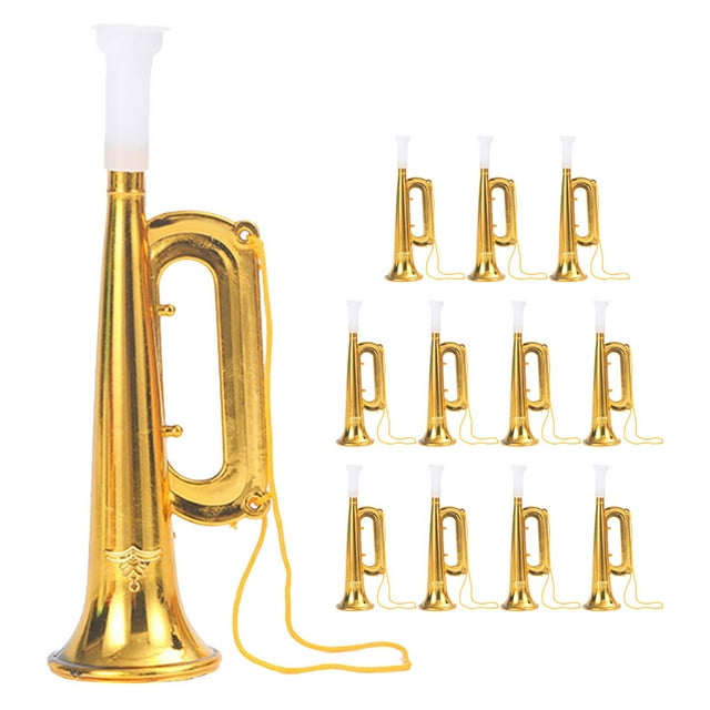 12pcs Interesting Kids Trumpet Plastic Toys Trumpet Compact Plastic Trumpet Children Supply