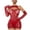 Claret, variant on Lovskoo Womens Sleepwear Fishnet Dress Mesh Badydoll Sparkly Rhinestone Sleepwear High Elasticity Hollow Halter Neck Bodycon Dress Underwear Sheer Chemise Black