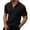 Black, variant on Polo Shirts for Men Short Sleeve Quarter Zipper Tee Shirt Basic Grey Shirts Men