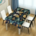 thumbnail image 4 of Yayeee Tablecloths 60" x 60" Rectangle Wrinkle Resistant Party Table Cover, Brown Mystical Owls, 4 of 8