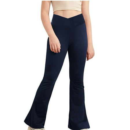 

TIREOW Kid s Casual Pants Kids Girls Casual Sport Trousers Jazz Latin Dance Tights High Waist Flared Pants Bell Bottoms Loose and Comfortable Toddler Pants