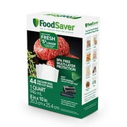 FoodSaver 1 Quart Vacuum Seal Bags with BPA-Free Multilayer Construction for Food Preservation, 44 Count