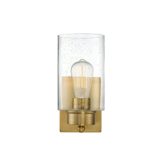 Trade Winds Edgewood Wall Sconce in Natural Brass