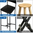 thumbnail image 5 of Eastvita Set of 4 Bar Stools - Kitchen Bar Stools with Key Features (Black), 5 of 5