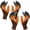 Brown, variant on 2 Pairs Garden Gloves with Sturdy Claws – Quick & Easy Gardening Work Gloves