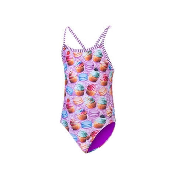 Dolfin Youth Uglies Girls' Bon Appetit Criss-Cross Back One Piece Swimsuit Bon Appetit 16