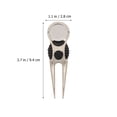 thumbnail image 3 of Tool Divot Repair Pitch Marker Fork Mark Fixer Green Handmade Metal Supplies Single Prong Greens Accessories Training, 3 of 6