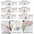 thumbnail image 2 of Valance Curtains for Kitchen Windows Pink Bunny Ear Spring Flower on White Rod Pocket Valance Easter Egg on Branch Short Window Curtain Topper for Bedroom Living Room Bathroom 42x12in,1&nbsp;Panel, 2 of 9