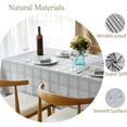 thumbnail image 3 of Rectangle Table Cloth Linen Farmhouse Tablecloth Waterproof Anti-Shrink Soft and Wrinkle Resistant Decorative Fabric Table Cover for Kitchen (Flaxen, 52" x 70" (4-6 Seats)), 3 of 6