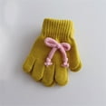 thumbnail image 3 of Ugoldhm Kids' Warm Winter Knit Gloves, Stretchy & Bowtie Gloves for Boys and Girls (3-11 Years), 3 of 3