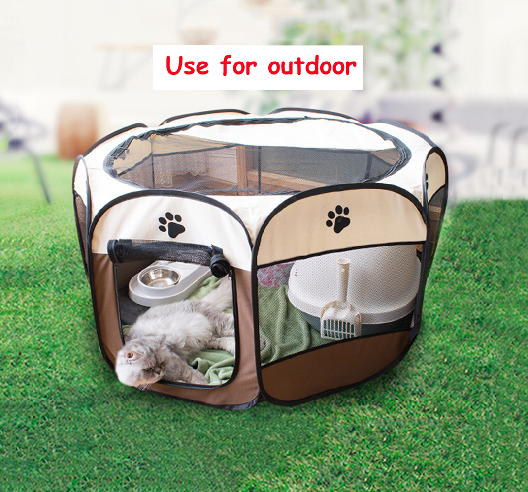 BODISEINT Portable Pet Playpen, Dog Playpen Foldable Pet Exercise Pen Tents Dog Kennel House Playground for Puppy Dog Yorkie Cat Bunny Indoor Outdoor Travel Camping Use - image 4 of 10