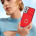 thumbnail image 5 of ELEHOLD Case for Samsung Galaxy S22 Plus,Business PU Leather Stand Case with Card Holder & Ring Holder,Red, 5 of 7