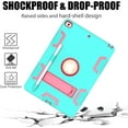 thumbnail image 5 of Allytech Shockproof Case for Apple iPad 10.2" 8th/7th Generation, iPad 10.2" Case, Heavy Duty Protection Shock-Absorption Bumper Anti-scratch Case Cover for Apple iPad 10.2" 2020/2019,Aqua/Rose, 5 of 6