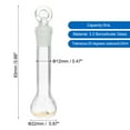 thumbnail image 2 of Uxcell 5ml Tolerance 0.02ml 3.3 Borosilicate Glass Volumetric Flask with Glass Stopper, Clear, 2 of 6