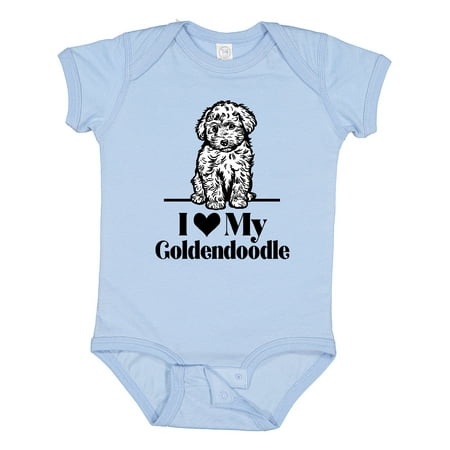 

Inktastic I Love My Goldendoodle Dog Gift Baby Boy or Baby Girl Bodysuit