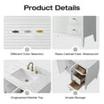 thumbnail image 7 of Vanity Art 36" Double Door Bathroom Vanity with Sink, Freestanding Storage Cabinet with Engineered Marble Top, Flip Down Tray, Drawer, and Shelf, 7 of 7