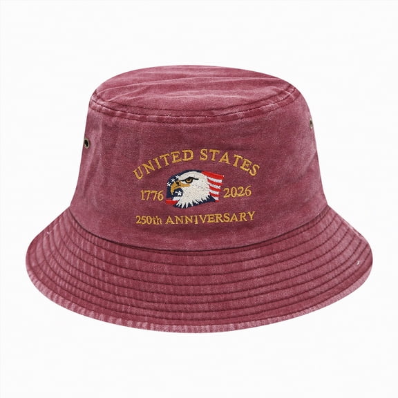 UngA America 250th Anniversary Hat Bucket Hat for Women Men America 1776 2026 Patriotic USA Flag Hat,One Size