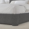 thumbnail image 4 of 4 EVER WINNER Full Size Bed Frame, Boucle Upholstered Bed Frame with Headboard, No Box Spring Required, Easy Assembly, Dark Gray, 4 of 8