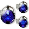 thumbnail image 3 of opvise Keychain Exquisite 12 Constellation Design Glass Handbag Keychains Key Ring for Gift Aquarius, 3 of 7