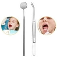 thumbnail image 2 of 8pcs LED Dental Hygiene Kit Stainless Steel Teeth Tartar Scraper Mouth Mirror Dentists Pick Tool Teeth Scaler Home Use Tools, 2 of 8