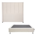 thumbnail image 1 of Box Base Cama Matrimonial + Cabecera Nizza Beige, 1 of 7