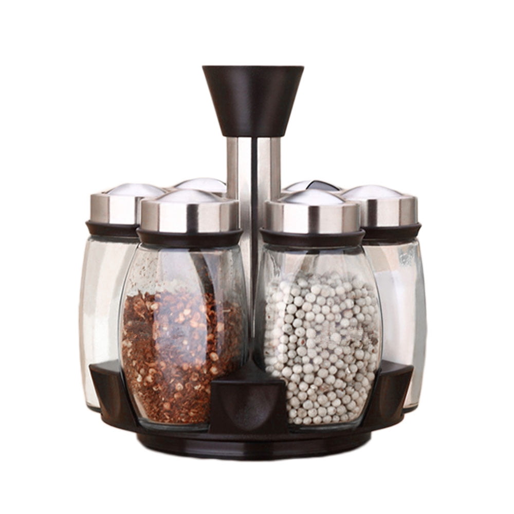Rotating Barbecue Storage Seasoning Bottle Set Spice Tank Rack