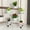 White, variant on Contemporary Heart-Shaped Metal Stand - Multi-Level Hanging Planter Shelf With Multiple Components, Versatile Indoor And Outdoor Floral Decor Display
