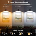 thumbnail image 2 of 2-Pack Picture Lights for Wall, Magnetic Art Display Picture Lights with Remote, 3 Lighting Modes Battery Operated Picture Light, Dimmable & Timer Art Wall Lights for Pictures, Black, 2 of 7