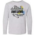 thumbnail image 3 of Inktastic Im Down Right Awesome Down Syndrome Awareness with Arrow Long Sleeve Youth T-Shirt, 3 of 5