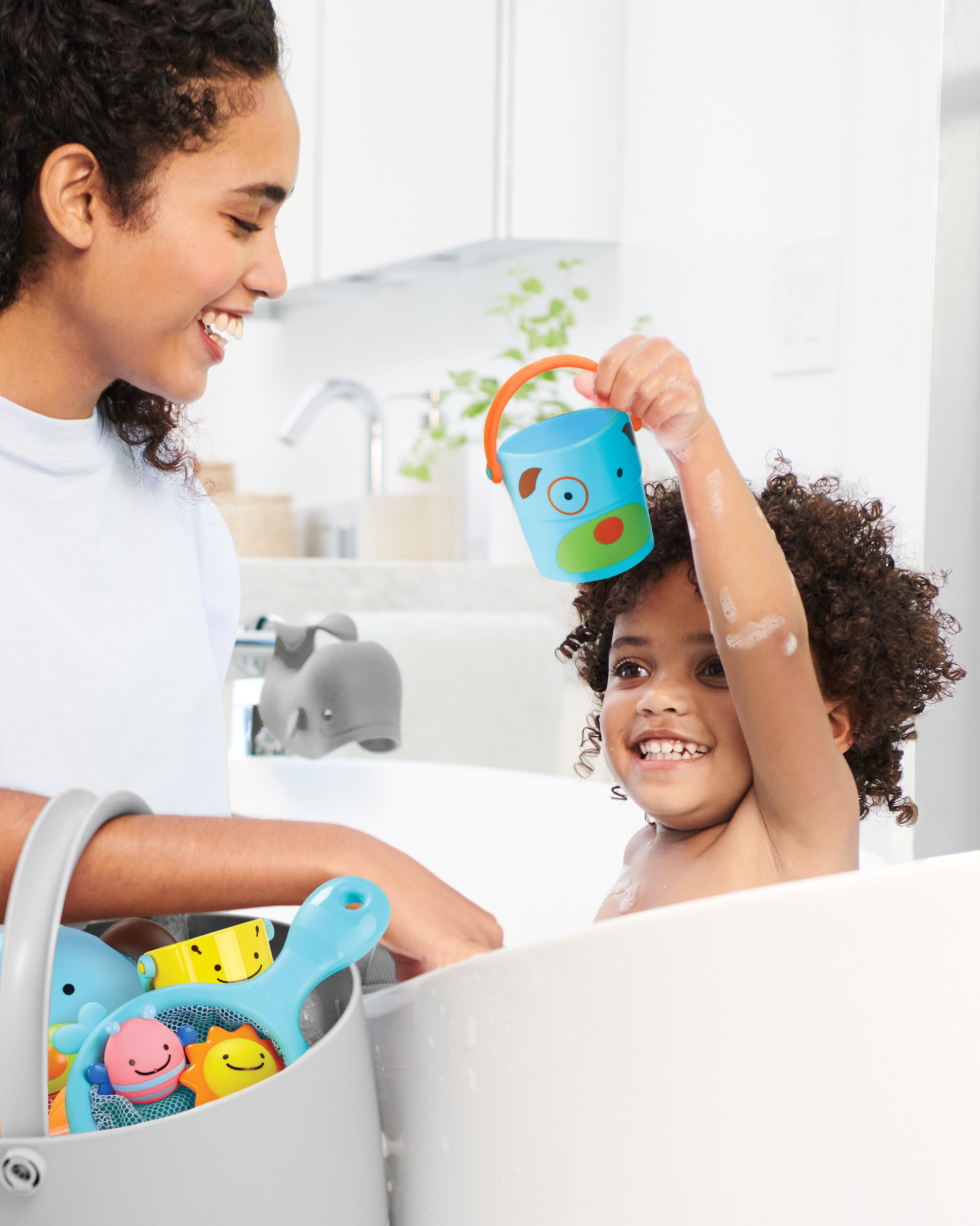 Skip Hop Zoo Stack & Pour Bath Toy Buckets photo 4
