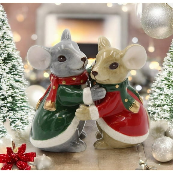 Tabletop Christmas Mice Salt & Pepper Set Two 10723