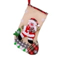 thumbnail image 1 of Xmas Gift Bags with Lanyard 4 Patterns Santa Claus Snowman Decoration Candy Bag for Holiday, 1 of 8