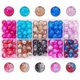 thumbnail image 1 of 200pcs Crackle Lampwork Glass Beads 10 Color Handcrafted Round Beads 8mm Loose Beads for Summer Beading Friendship Bracelet Mother's Day Jewelry Makin, 1 of 4