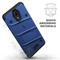 thumbnail image 5 of ZIZO BOLT Series Cricket Icon Smartphone Case | Heavy-duty Military-grade Drop Protection w/ Kickstand Included Belt Clip Holster Tempered Glass Lanyard (Blue/Black), 5 of 6