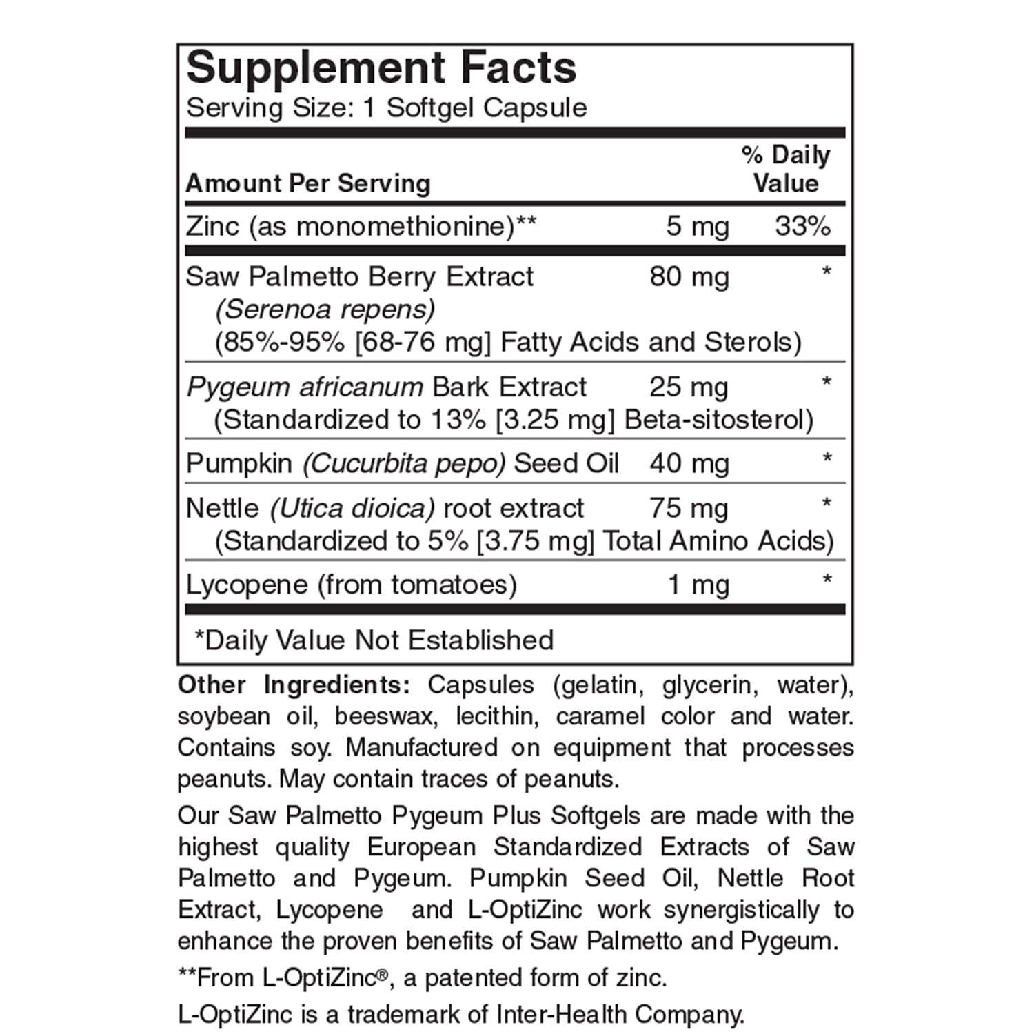 Holly Hill Health Foods, Standardized Saw Palmetto Pygeum Plus, 120 Softgels