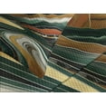 thumbnail image 4 of Ambesonne Mid Century Modern Quilted Bedspread Set 3 Pcs, Groovy Mountains, Queen Size, Teal Pale Vermilion Pearl, 4 of 5