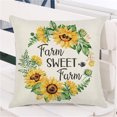 thumbnail image 4 of Cheer US 4Pcs/Set Farmhouse Decoration Throw Pillow Cover,Yellow Sunflower Pillow Covers 18x18 Inch, Pillowcase Summer Outdoor Cushion Covers for Bed, Living Room, Couch, 4 of 7