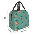 thumbnail image 5 of Teal Peach Fruit Lunch Bag Thick Aluminum Foil Lunch Tote for Women Office Picnic Gift, 5 of 7