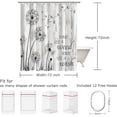 thumbnail image 4 of Rustic Shower Curtain, Farmhouse Shower Curtain, Farm Country Weed Wish Dandelion Woodland, 72W x 72H inch Shower Curtains with Hooks, Western Retro Floral Plant Harvest Bath Decor, 4 of 6