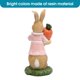 thumbnail image 5 of Cateissary de Animal de Pascua, artesanía de resina, estatua de centro de mesa, decoración de encimera de chimenea, adornos de escultura, Decoración Rosa Karotte Cateissary HA012587-01B, 5 of 6