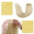 thumbnail image 4 of Benehair Wire In 100% Remy Human Hair Extensions Thick One Piece Headband Invisible No Clip Blonde for Women 16"-22", 4 of 10