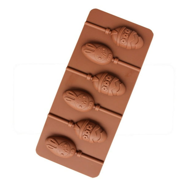 Fiudx Molde para Piruletas de Chocolate con Forma de Huevo de Pascua, Compatible con Fondant y Mazapán, Antiadherente, Apto para Altas Temperaturas, Perfecto para Manualidades de Pascua, Ideal para H